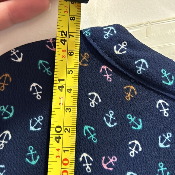 Talbots 3/4 sleeve Navy Anchor Dress - Picture 6 of 7